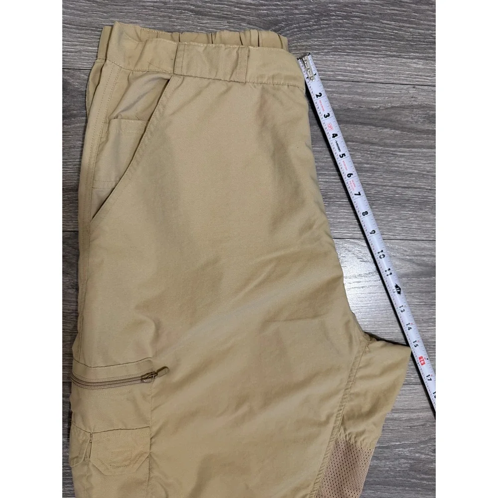 Vintage 90s First Down Safari Cargo Pants Men XXL Khaki Nylon Mesh Vent Gorpcore